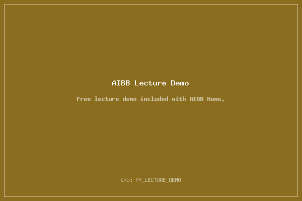 AIBB Lecture Demo